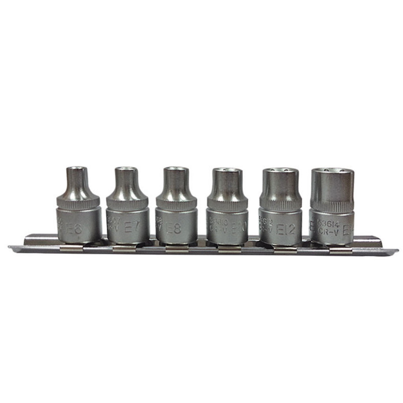 Вложки 3/8" Е (E6-Е-7-Е8-Е10-Е12-E14) комплект 6 бр./ 3064 FORCE