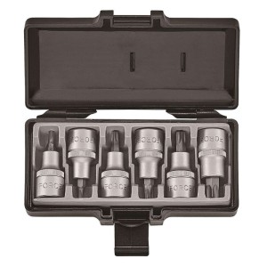 Вложки 1/2" накрайник TORX (T25-T55) кутия комплект 6 бр./ 4062 FORCE
