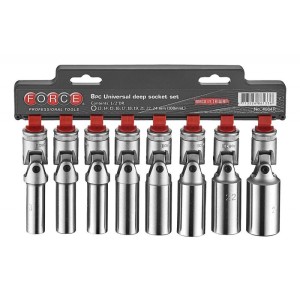 Вложки 1/2" удължени чупещи (13-24mm) L108mm комплект 8бр./ 4084R FORCE