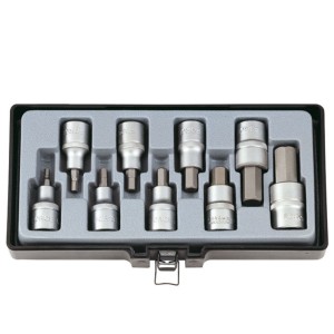 Вложки 1/2" накрайник шестограм (4-17mm) комплект 9 бр./ 4101 FORCE