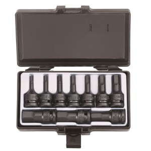 Вложки 1/2" ударни накрайник шестограм L60 (4-19) комплект 10 бр./ 41012 FORCE