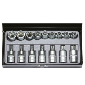 Вложки 1/2" Е (Е10-Е24) и вложки 1/2" накрайник TORX (Т40-Т70) комплект 16 бр./ 4171 FORCE