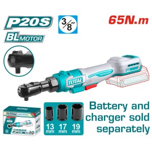 Акумулаторна тресчотка 3/8" 20V 65Nm без батерия и зарядно TOTAL