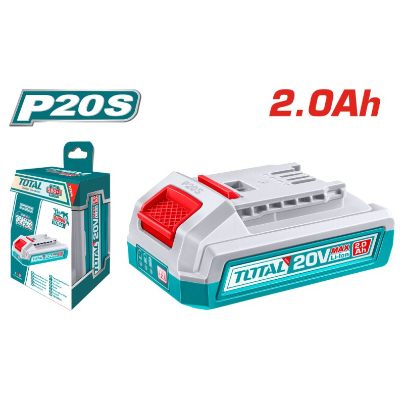 Акумулаторна батерия Li-Ion 20V 2.0 Ah TOTAL Industrial