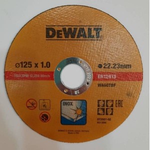 Диск за метал и инокс 125x1мм 10бр DT3507 DEWALT