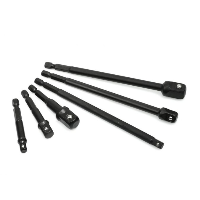 Ударни адаптор за винтоверт 1/4 HEX на 1/4", 3/8", 1/2" 6бр