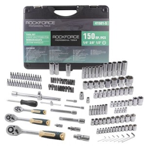 Гедоре 150 части 6-стен 1/4''&3/8''&1/2'' RockForce