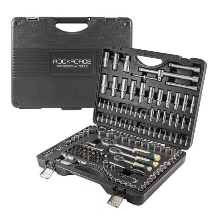 Гедоре 150 части 6-стен 1/4''&3/8''&1/2'' RockForce