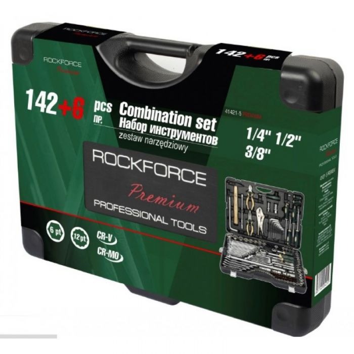 Гедоре 142+6 части 1/2''&1/4'' 4-32мм 6 и 12-стен RockForce