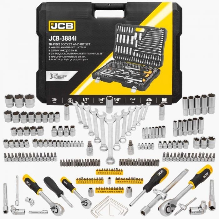 Гедоре к-т 216ч JCB 1/4“3/8“1/2“ 38841 JCB