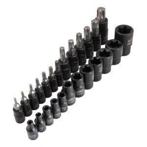 Вложки с накрайник TORX T8-T60 и женска еврейска звезда E4-E20 к-т 25ч