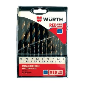 Свредла за метал HSS Red Line 19бр. ø1.0 - 10.0мм WÜRTH