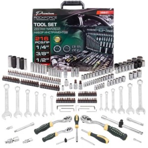 Гедоре 216 части 6-стен и 12-стен 1/4''&3/8''&1/2'' RockForce Premium