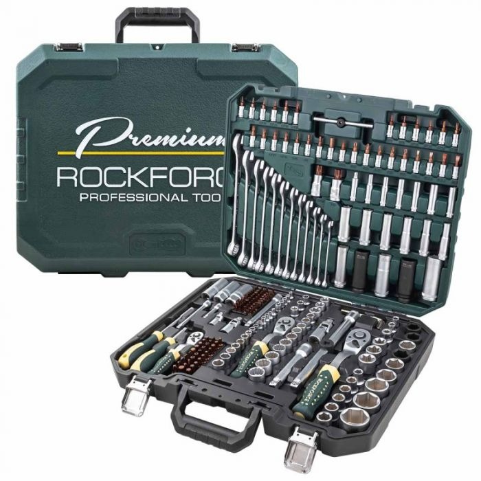 Гедоре 216 части 6-стен и 12-стен 1/4''&3/8''&1/2'' RockForce Premium