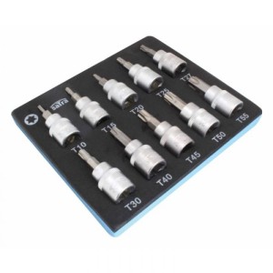 Вложка 3/8" накрайник TORX к-т 10 бр на подложка