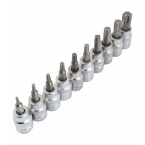 Вложка 3/8" накрайник TORX к-т 10 бр на подложка