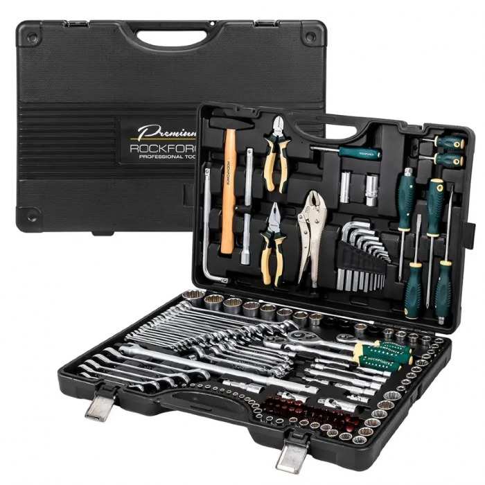 Гедоре 142+6 части 1/2''&1/4'' 4-32мм 6 и 12-стен RockForce Premium