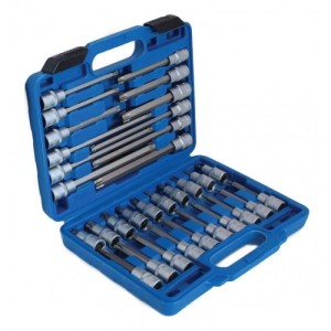 Вложка 1/2" с накрайник TORX дълги к-т 32 бр