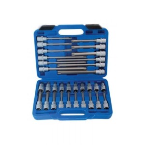 Вложка 1/2" с накрайник TORX дълги к-т 32 бр