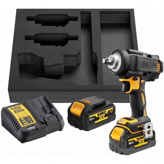 Акумулаторен гайковерт ударен 2бат. и зарядно 18V DCF891P2G Dewalt