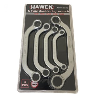 Ключове С- образни блистер 8-22мм к-т 5бр HAWEK