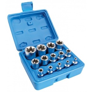 Вложки Е-Torx комплект 14бр. 1/4&3/8&1/2''