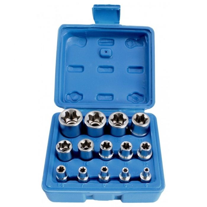 Вложки Е-Torx комплект 14бр. 1/4&3/8&1/2''