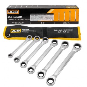 Ключове с тресчотка двойни 8-19мм к-т 5бр 50621М JCB