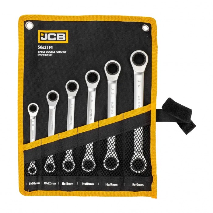 Ключове с тресчотка двойни 8-19мм к-т 5бр 50621М JCB