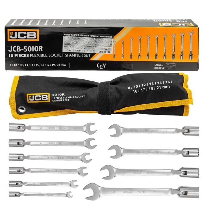 Ключове глухи звездогаечни 8-21мм к-т 10бр 5010R JCB