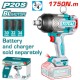 Акумулаторен ударен безчетков гайковерт 3/4" 20V без батерия и зарядно TOTAL INDUSTRIAL