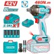 Акумулаторен ударен безчетков гайковерт 1/2" 42V 2Ah TOTAL INDUSTRIAL