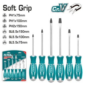 Отвертки к-т 6 бр CR-V TOTAL