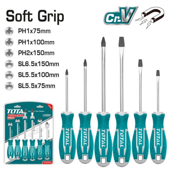 Отвертки к-т 6 бр CR-V TOTAL