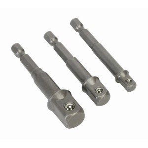 Адаптор за винтоверт от 1/4 HEX на 1/4", 3/8", 1/2" квадрат 3бр