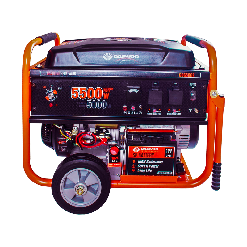 Бензинов генератор max. 5500W, 389CC, ел. старт DAEWOO