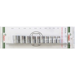 Вложки к-т 10ч. 1/2'' 12-стен инчови 3/8-15/16 Dura Chr-V Hans Tools