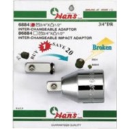 Адаптор за гедоре 3/4''-1/2'' със сменяем квадрат Hans Tools