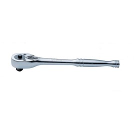 Тресчотка за гедоре 1/4'' никел с бутон L-125мм 36зъба Dura Chr-V Hans Tools