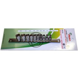 Вложки к-т 10ч. 1/4'' 6-стен къси 3/16-9/16 инчови Dura Chr-V Hans Tools