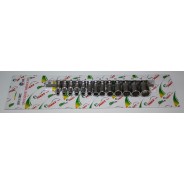 Вложки к-т 13ч. 1/4'' 12-стен къси 4-14мм Dura Chr-V Hans Tools
