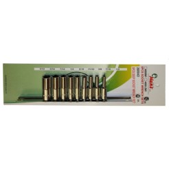 Вложки к-т 9ч. 1/4'' 6-стен удължени 5/12-1/2 инчови Dura Chr-V Hans Tools
