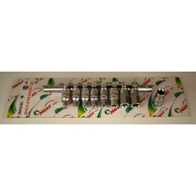 Вложки к-т 8ч. 1/4'' женски еврейска зведа Е4-Е12 Dura Chr-V Hans Tools