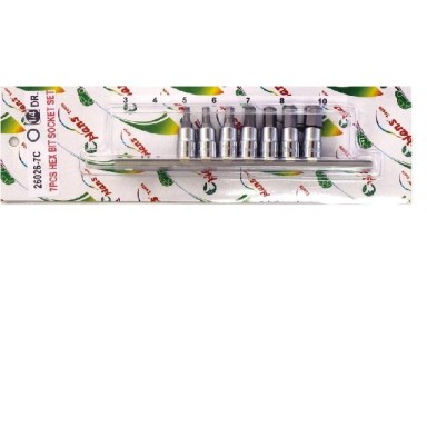 Шестограм на вложка 1/4'' 7ч. 3-10мм Dura Chr-V Hans Tools