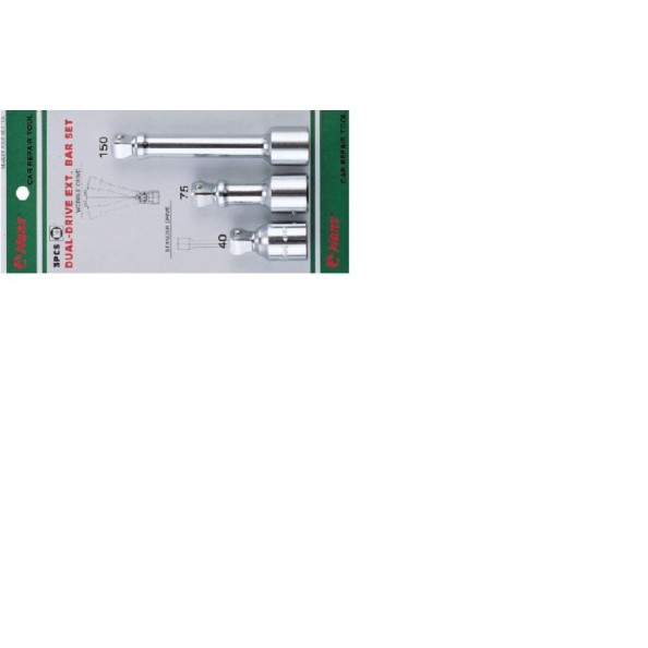 Удължение за гедоре 3/8'' к-т 3ч под ъгъл Dura Chr-V Hans Tools