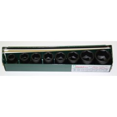 Вложки к-т 8ч. 3/8'' 6-стен ударни къси Dura Chr-V Hans Tools