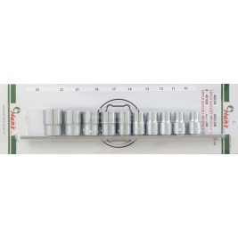 Вложки к-т 10ч. 1/2'' 6-стен 10-24мм Dura Chr-V Hans Tools