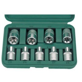 Вложки к-т 9ч. 1/2'' женски еврейска звезда Е10-Е24 Dura Chr-V Hans Tools