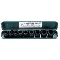 Вложки к-т 9ч. 1/2'' 6-стен ударни къси 10-22мм Dura Chr-V Hans Tools