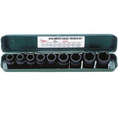 Вложки к-т 9ч. 1/2'' ударни къси инчови 3/8-7/8 Dura Chr-V Hans Tools